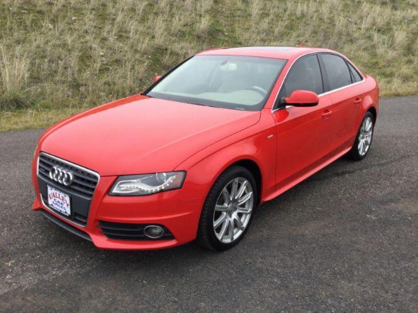 2012 Brilliant Red /Cardamom Beige Leather Interior Audi A4 2.0T Sedan quattro Tiptronic (WAUFFAFL5CN) with an 2.0L L4 DOHC 16V TURBO engine, 6-Speed Automatic transmission, located at 1801 Main Street, Lewiston, 83501, (208) 743-9371, 46.417065, -117.004799 - Photo#0