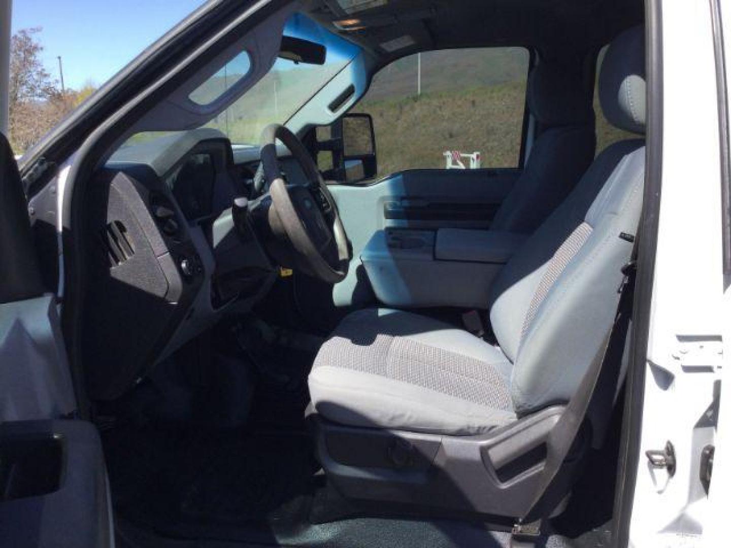 2012 Oxford White /Steel Cloth Interior Ford F-350 SD XL Crew Cab Long Bed 4WD (1FT8W3BT0CE) with an 6.7L V8 OHV 16V DIESEL engine, 6-Speed Automatic transmission, located at 1801 Main Street, Lewiston, 83501, (208) 743-9371, 46.417065, -117.004799 - Photo#15