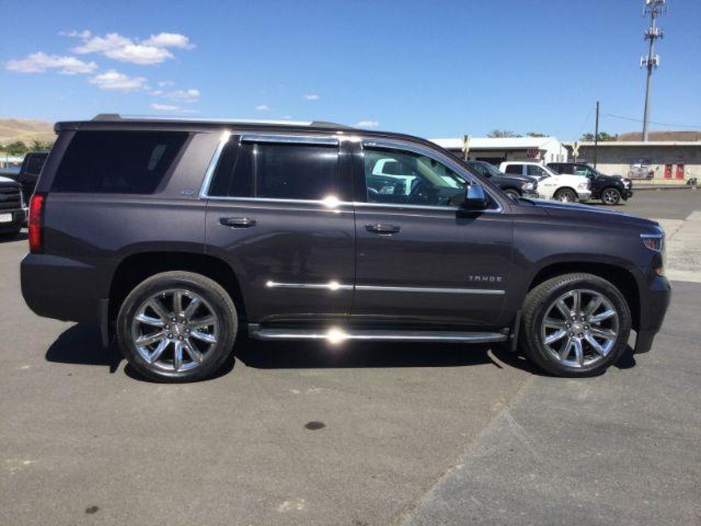 2015 GRAY /Medium Brown Leather Chevrolet Tahoe LTZ 4WD (1GNSKCKC8FR) with an 5.3L V8 OHV 16V engine, 6-Speed Automatic transmission, located at 1801 Main Street, Lewiston, 83501, (208) 743-9371, 46.417065, -117.004799 - Photo#14