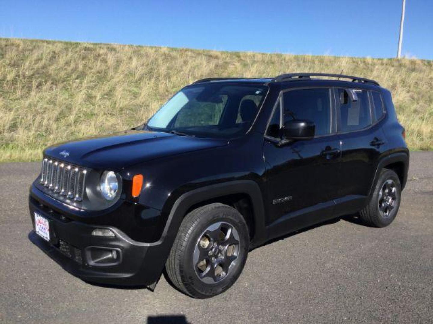 2016 Black /Black, cloth Jeep Renegade Latitude FWD (ZACCJABW8GP) with an 1.4L L4 DOHC 16V TURBO engine, 6-Speed Manual transmission, located at 1801 Main Street, Lewiston, 83501, (208) 743-9371, 46.417065, -117.004799 - Photo#0