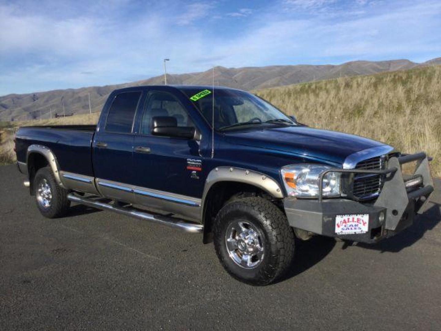 2008 Blue/Gold /Khaki Leather Dodge Ram 3500 Laramie Quad Cab 4WD (3D7MX38A68G) with an 6.7L L6 OHV 24V TURBO DIESEL engine, 6-Speed Manual Transmission transmission, located at 1801 Main Street, Lewiston, 83501, (208) 743-9371, 46.417065, -117.004799 - Photo#10