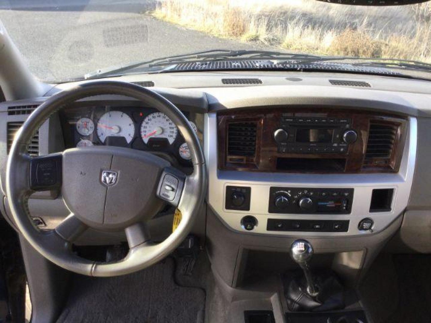 2008 Blue/Gold /Khaki Leather Dodge Ram 3500 Laramie Quad Cab 4WD (3D7MX38A68G) with an 6.7L L6 OHV 24V TURBO DIESEL engine, 6-Speed Manual Transmission transmission, located at 1801 Main Street, Lewiston, 83501, (208) 743-9371, 46.417065, -117.004799 - Photo#17