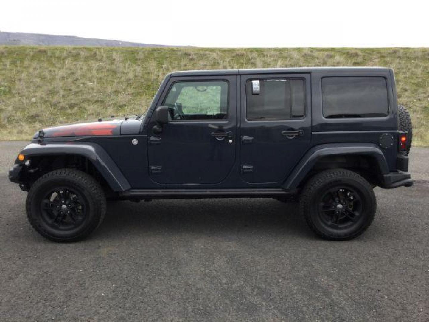 2017 Rhino Clear Coat /Black, leather Jeep Wrangler Unlimited Sahara 4WD (1C4BJWEG5HL) with an 3.6L V6 DOHC 24V FFV engine, 5-Speed Automatic transmission, located at 1801 Main Street, Lewiston, 83501, (208) 743-9371, 46.417065, -117.004799 - Photo#1