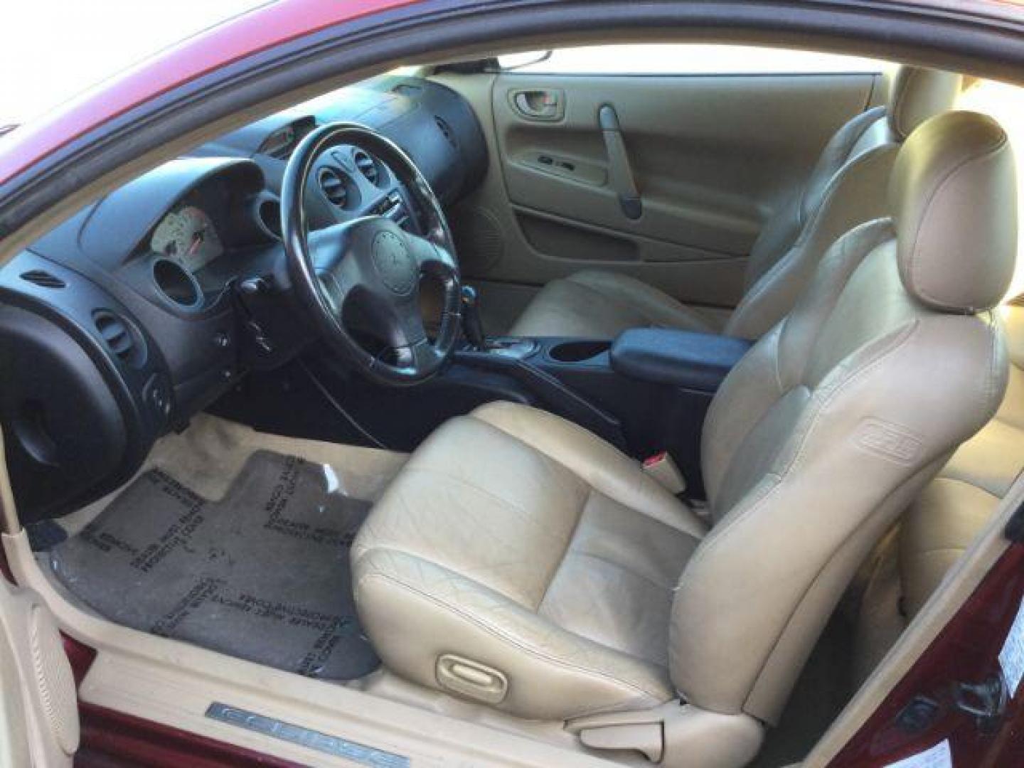 2000 Patriot Red Pearl /Beige Leather Mitsubishi Eclipse GT (4A3AC54L2YE) with an 3.0L V6 SOHC 24V engine, 4-Speed Automatic transmission, located at 1801 Main Street, Lewiston, 83501, (208) 743-9371, 46.417065, -117.004799 - Photo#3