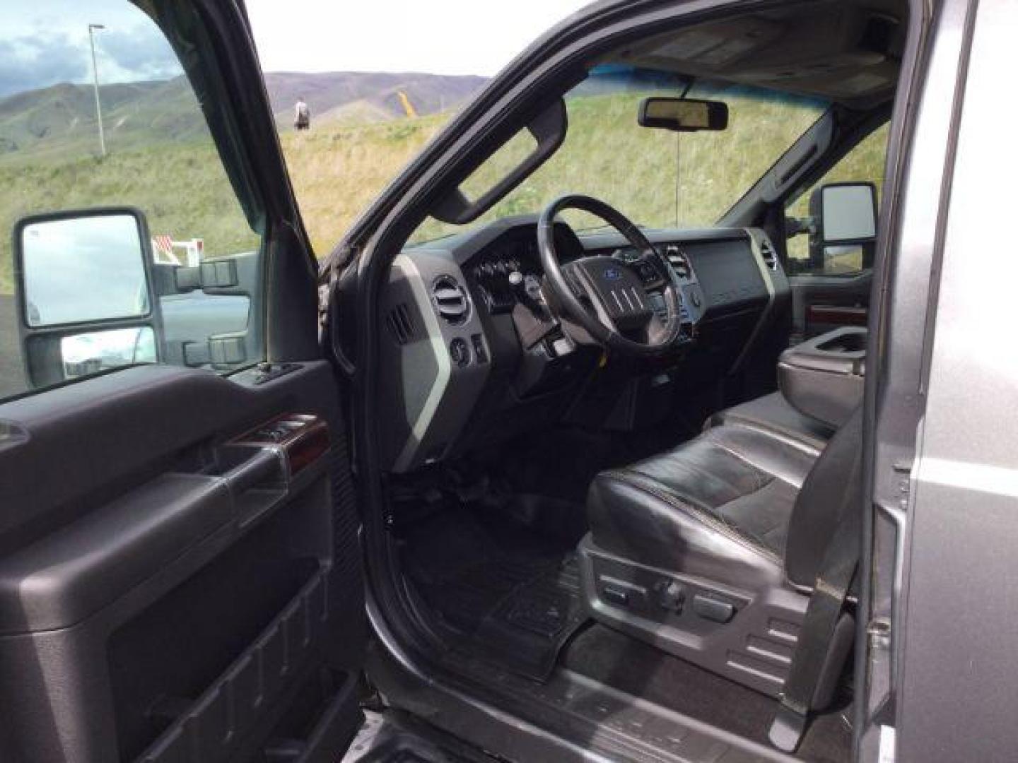 2010 Sterling Grey Metallic /Ebony Leather Interior Ford F-350 SD Lariat Crew Cab 4WD (1FTWW3BY5AE) with an 6.8L V10 SOHC 30V engine, 5-Speed Automatic transmission, located at 1801 Main Street, Lewiston, 83501, (208) 743-9371, 46.417065, -117.004799 - Photo#3