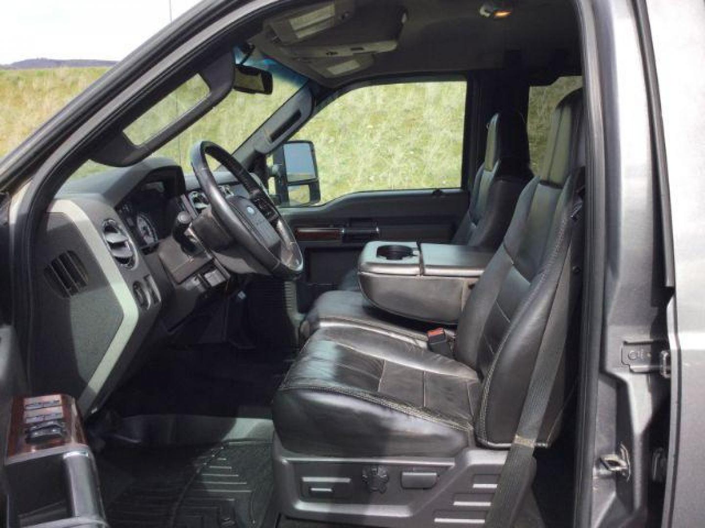 2010 Sterling Grey Metallic /Ebony Leather Interior Ford F-350 SD Lariat Crew Cab 4WD (1FTWW3BY5AE) with an 6.8L V10 SOHC 30V engine, 5-Speed Automatic transmission, located at 1801 Main Street, Lewiston, 83501, (208) 743-9371, 46.417065, -117.004799 - Photo#4