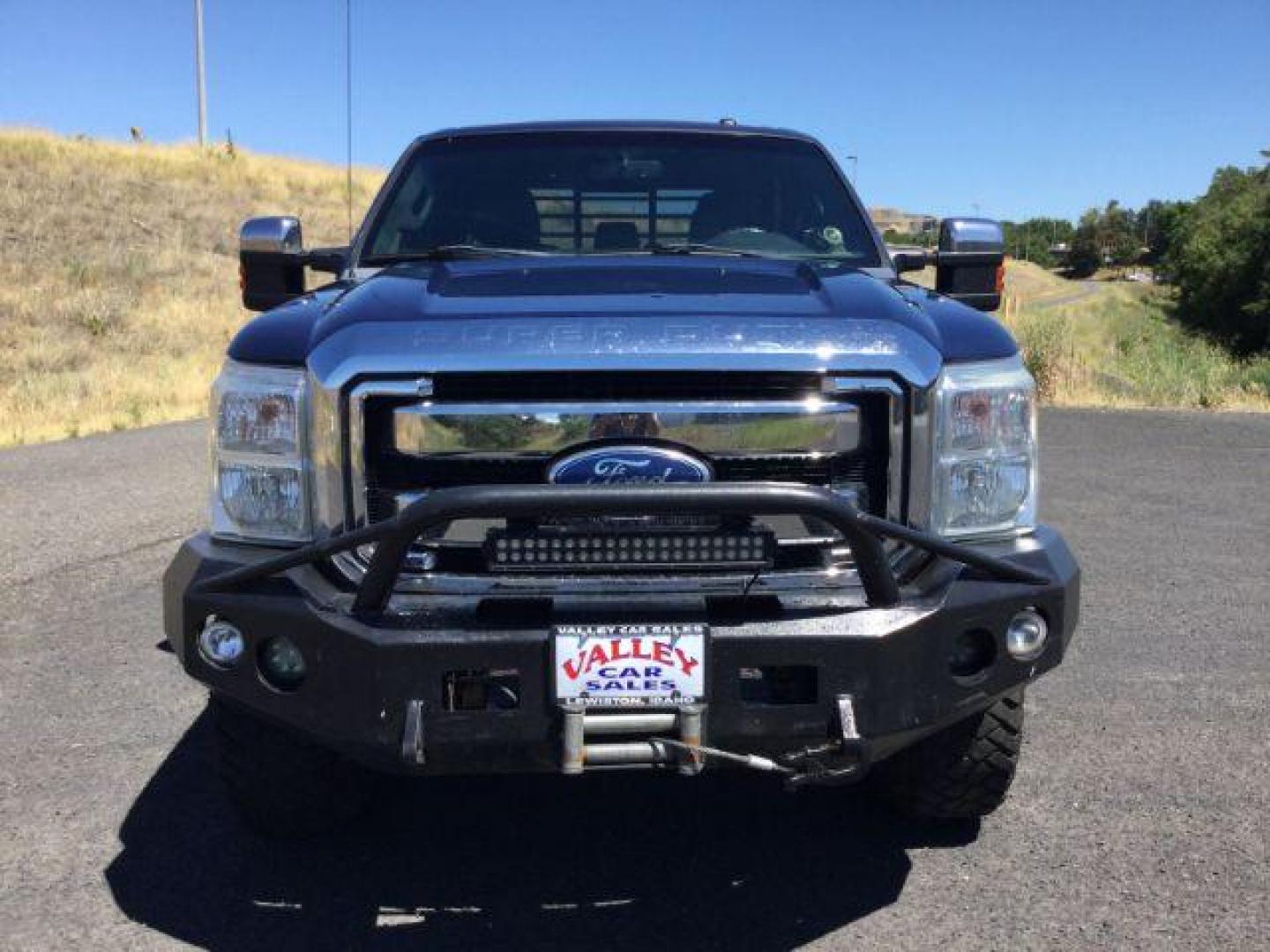 2011 Dark Blue Pearl /Black Leather Interior Ford F-350 SD Lariat Crew Cab Long Bed 4WD (1FT8W3BT8BE) with an 6.7L V8 OHV 16V DIESEL engine, 6-Speed Automatic transmission, located at 1801 Main Street, Lewiston, 83501, (208) 743-9371, 46.417065, -117.004799 - Photo#10