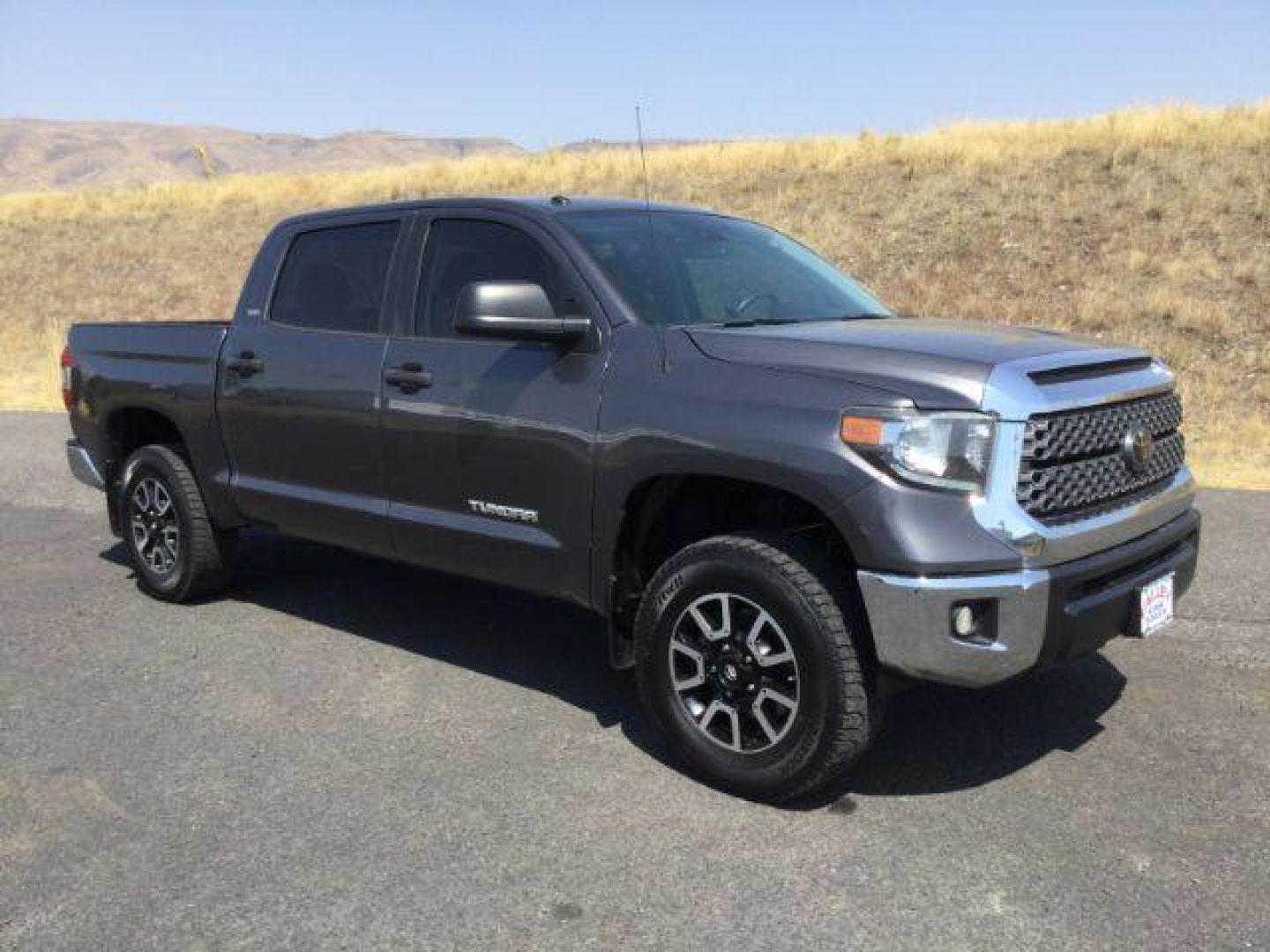 2019 Magnetic Gray Metallic /Graphite, cloth Toyota Tundra SR5 4.6L V8 CrewMax 4WD (5TFDM5F12KX) with an 4.6L V8 DOHC 32V engine, 6-Speed Automatic transmission, located at 1801 Main Street, Lewiston, 83501, (208) 743-9371, 46.417065, -117.004799 - Photo#12