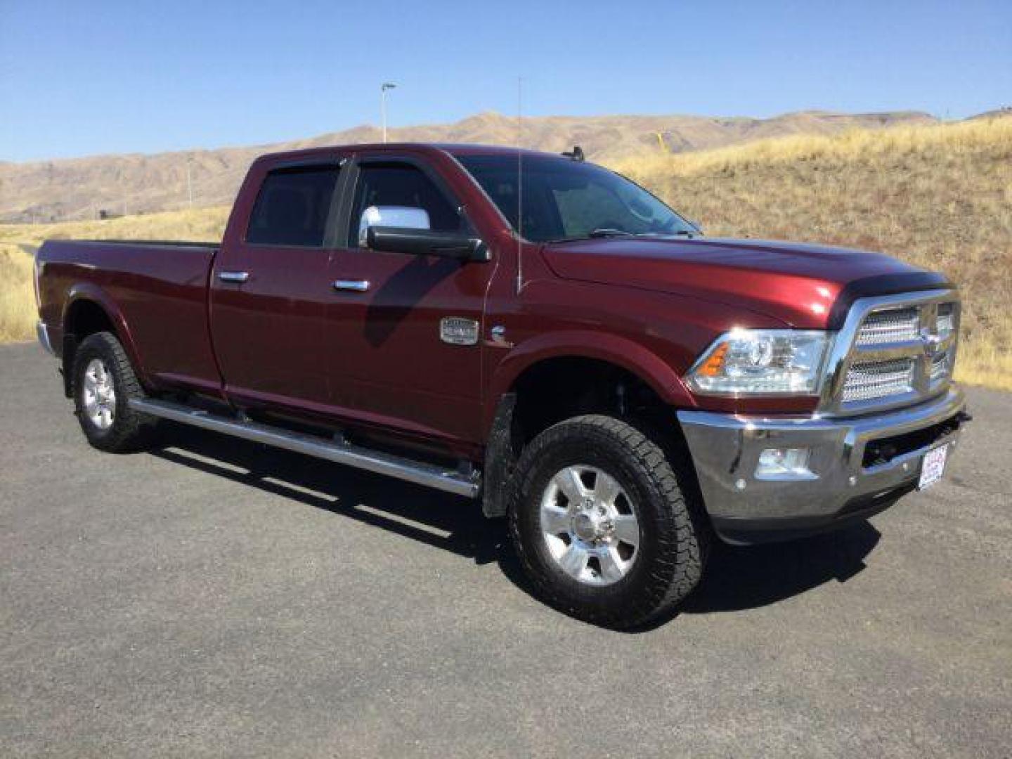 2016 Delmonico Red Pearl Coat /Canyon Brown/Light Frost Beige, premium leather RAM 3500 Longhorn Crew Cab LWB 4WD (3C63R3KLXGG) with an 6.7L L6 OHV 24V TURBO DIESEL engine, 6-Speed Automatic transmission, located at 1801 Main Street, Lewiston, 83501, (208) 743-9371, 46.417065, -117.004799 - Photo#11