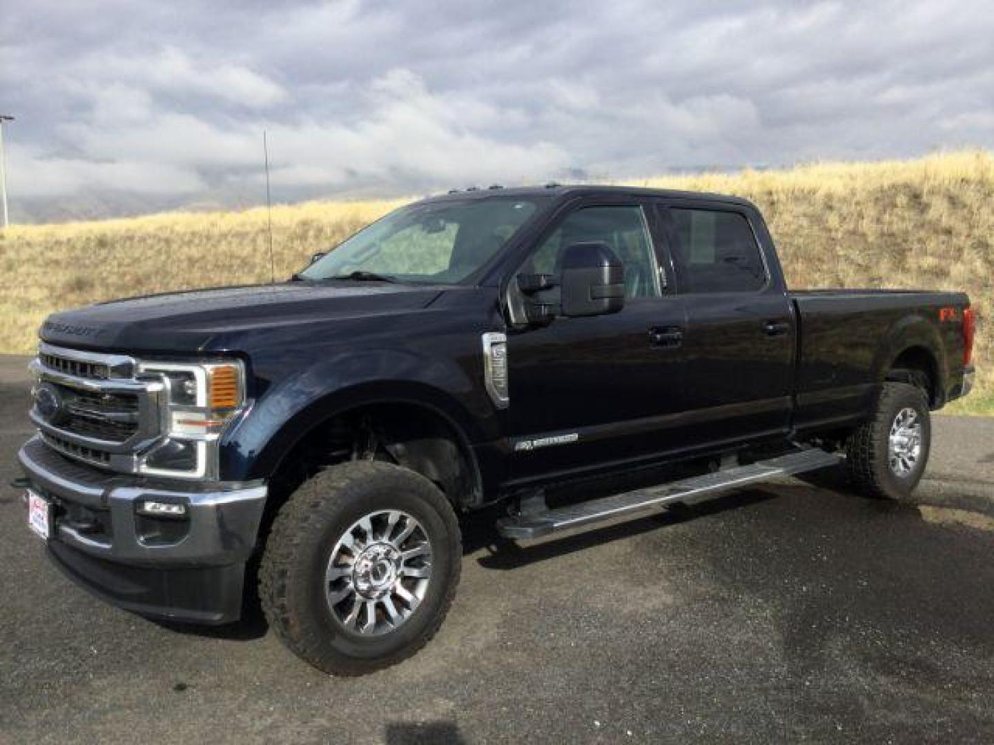 2021 Antimatter Blue Metallic /Black Ford F-350 SD Lariat Crew Cab Long Bed 4WD (1FT8W3BT9ME) with an 6.7L V8 OHV 16V DIESEL engine, 10-speed automatic transmission, located at 1801 Main Street, Lewiston, 83501, (208) 743-9371, 46.417065, -117.004799 - Photo#0